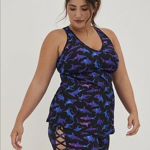 Torrid Shark Tankini Racerback Size 2